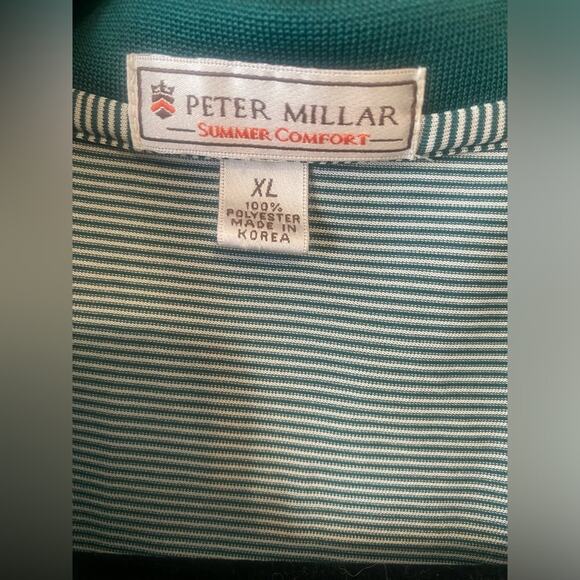 Peter Millar Shirt Mens Size XL Casual Athleisure Summer Comfort Green Golf Polo - Picture 5 of 14